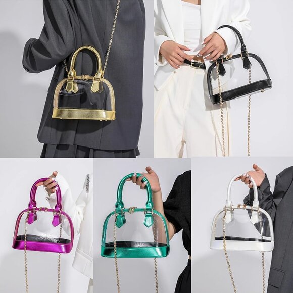 Clear Crossbody Bag PVC Stadium Approved Travel Purse for Events and Festivals - Picture 5 of 7